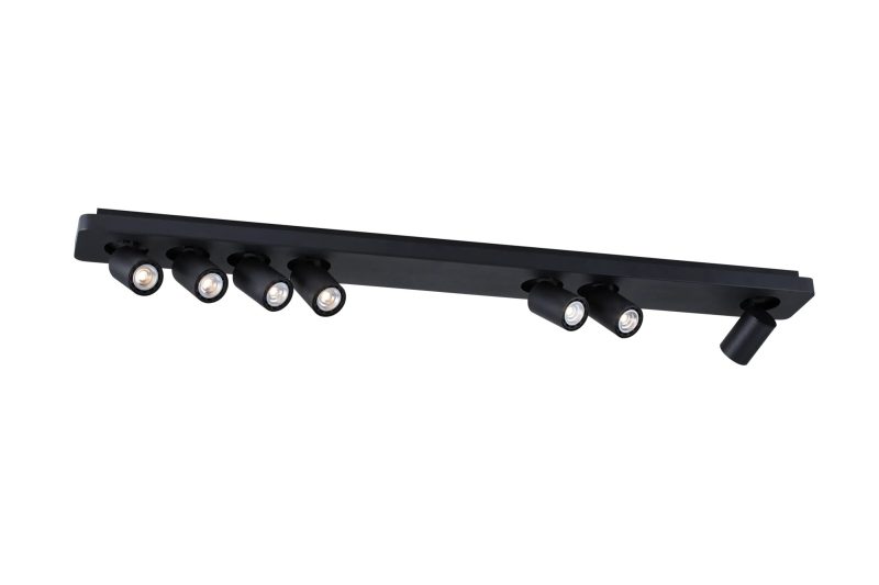 Fantasia Plafoniera Nysit 7 luci GU10 LED dimmerabile nera 1135mm