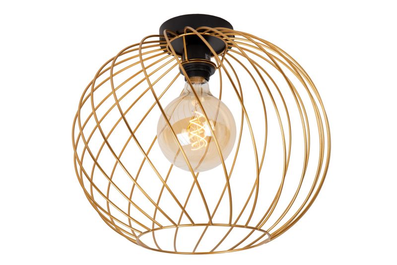 LUCIDE DANZA - Ceiling Light - Ø 40 cm - 1xE27 - Matte Gold / Brass