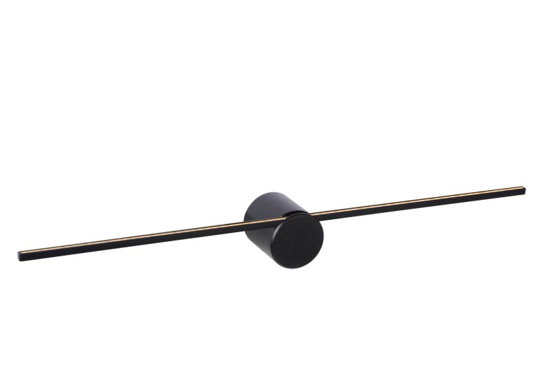 LUCIDE MIZAR - Wandlamp Badkamer - LED - 1x6W 2700K - IP44 - Zwart