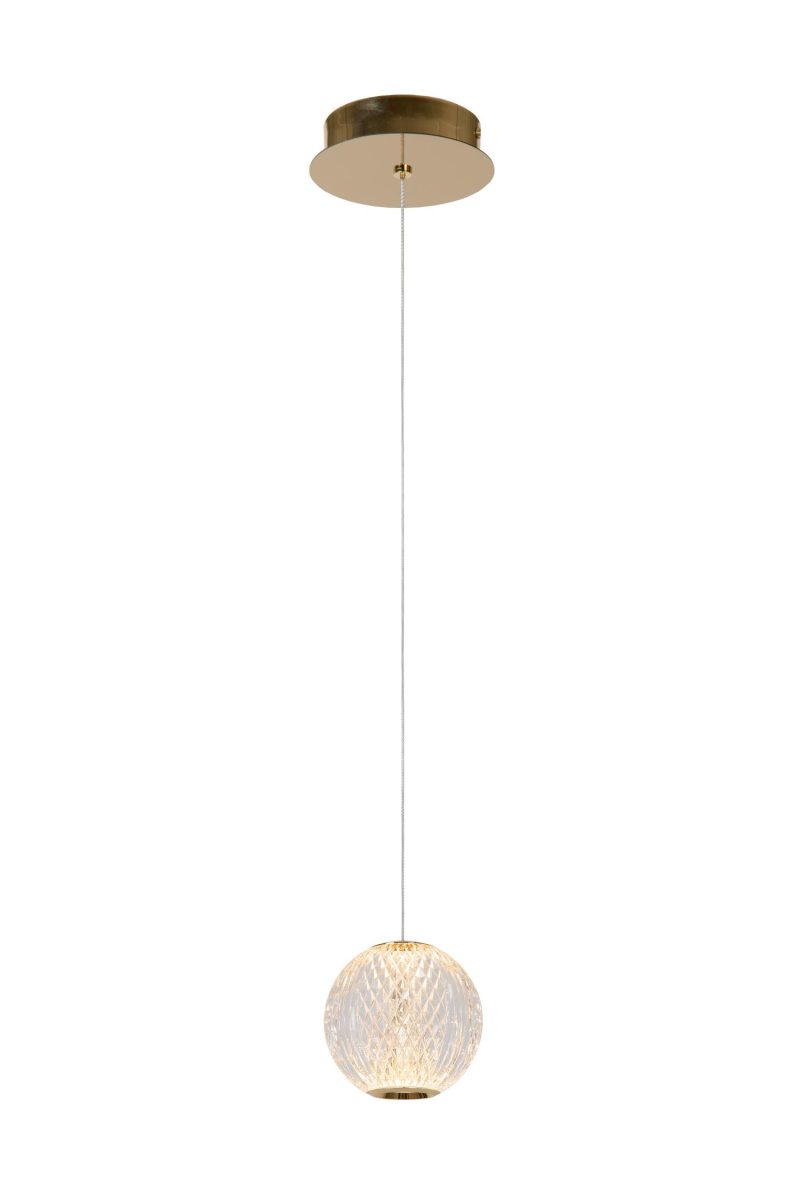 LUCIDE CINTRA - Lampada a Sospensione - Ø 14 cm - LED - 1x5,7W 2700K - Trasparente