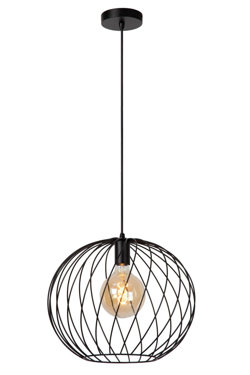 LUCIDE DANZA - Lampada a Sospensione - Ø 40 cm - 1xE27 - Nera