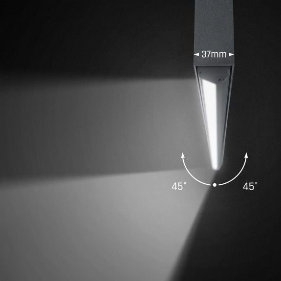 Spectrum LED Allday Asymetric lampada a sospensione LED 78W 1705mm bianca o nera