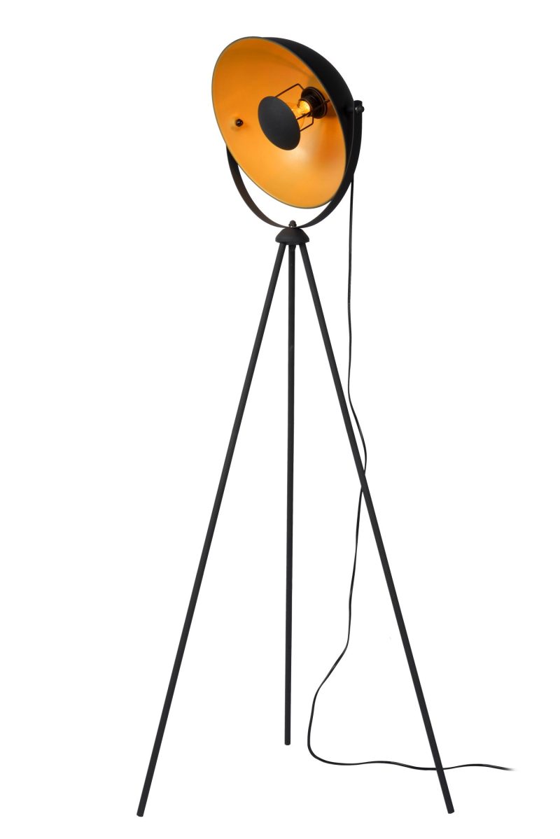 LUCIDE ALVARO - Lampada da terra - 1xE27 - Nera