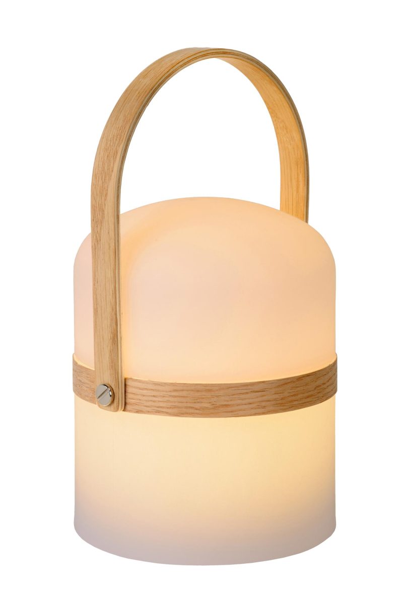 LUCIDE JOE - Lampe de Table Rechargeable Extérieure - Batterie - Ø 14,5 cm - LED Dim.