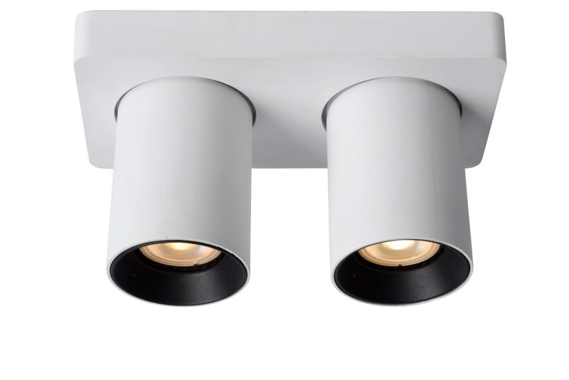 LUCIDE NIGEL - Faretto da Soffitto - LED Dim to warm - GU10 - 2x5W 2200K/3000K - Bianco