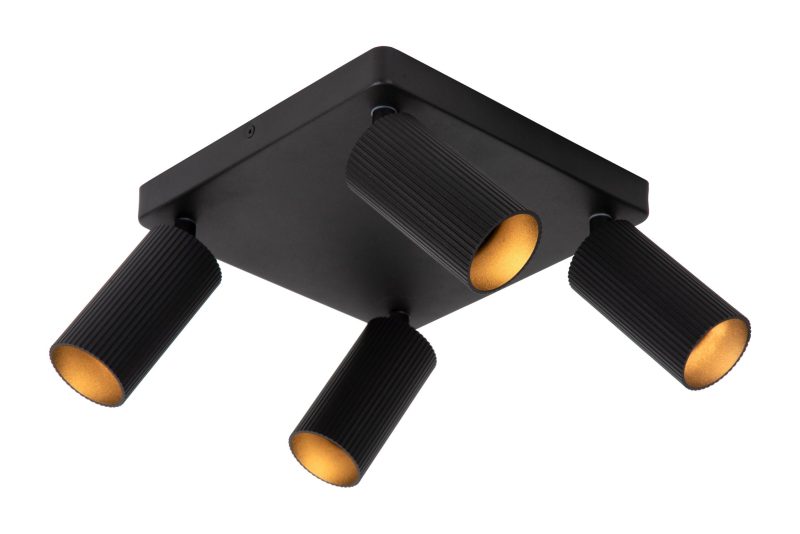 LUCIDE CLUBS - Deckenleuchte - 4xGU10 - Schwarz