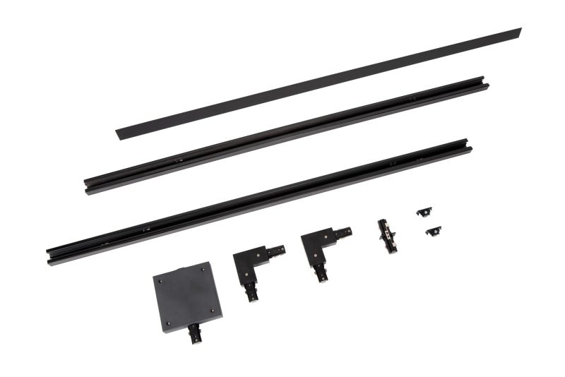 LUCIDE TRACK Starterset - 1-fase Railsysteem / Railverlichting - 2 meter - Zwart