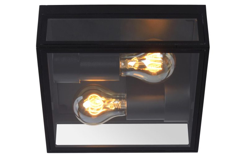 LUCIDE DUKAN - Lampada da Soffitto Esterno - 2xE27 - IP65 - Nera