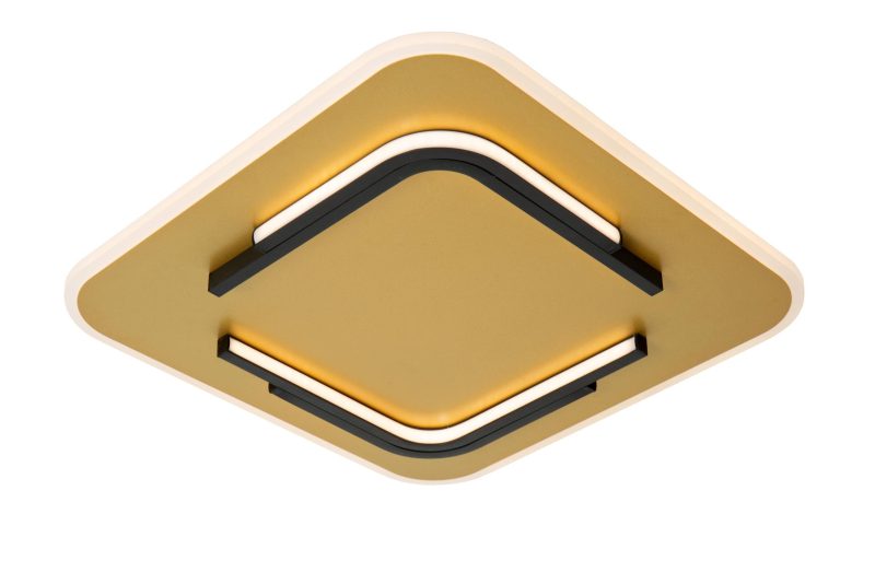 LUCIDE ANDREAS - Plafonnière - LED - 1x30W 2700K - Mat Goud / Messing