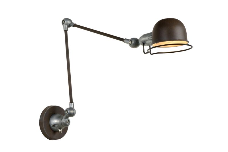 LUCIDE HONORE - Wandlamp - 1xE14 - Roest bruin