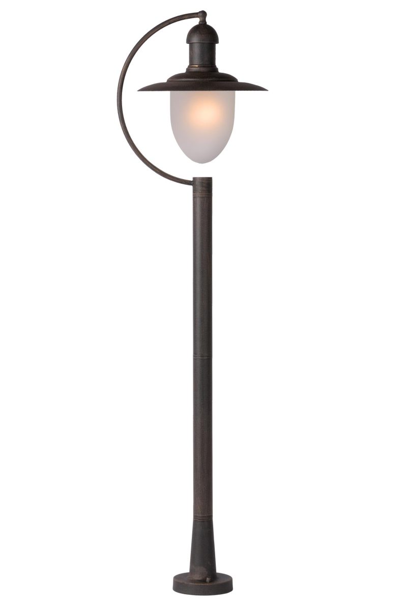LUCIDE ARUBA - Outdoor Lantern Post - 1xE27 - Rust Brown