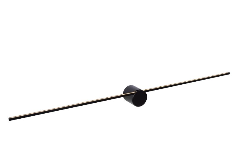LUCIDE MIZAR - Wandlamp Badkamer - LED - 1x10W 2700K - IP44 - Zwart
