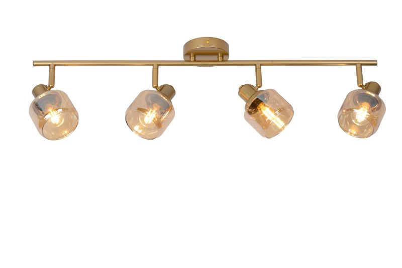 LUCIDE BJORN - Plafondspot - 4xE14 - Mat Goud / Messing