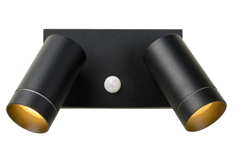 LUCIDE TAYLOR - Wandspot Buiten - 2xGU10 - IP54 - Zwart
