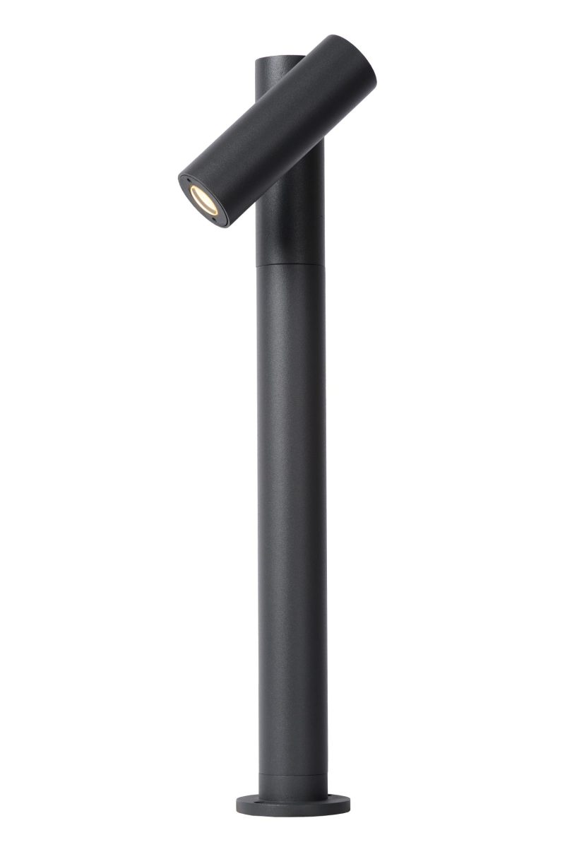 LUCIDE TATUM - Sokkellamp Buiten - LED - 1x4,5W 3000K - IP65 - Antraciet