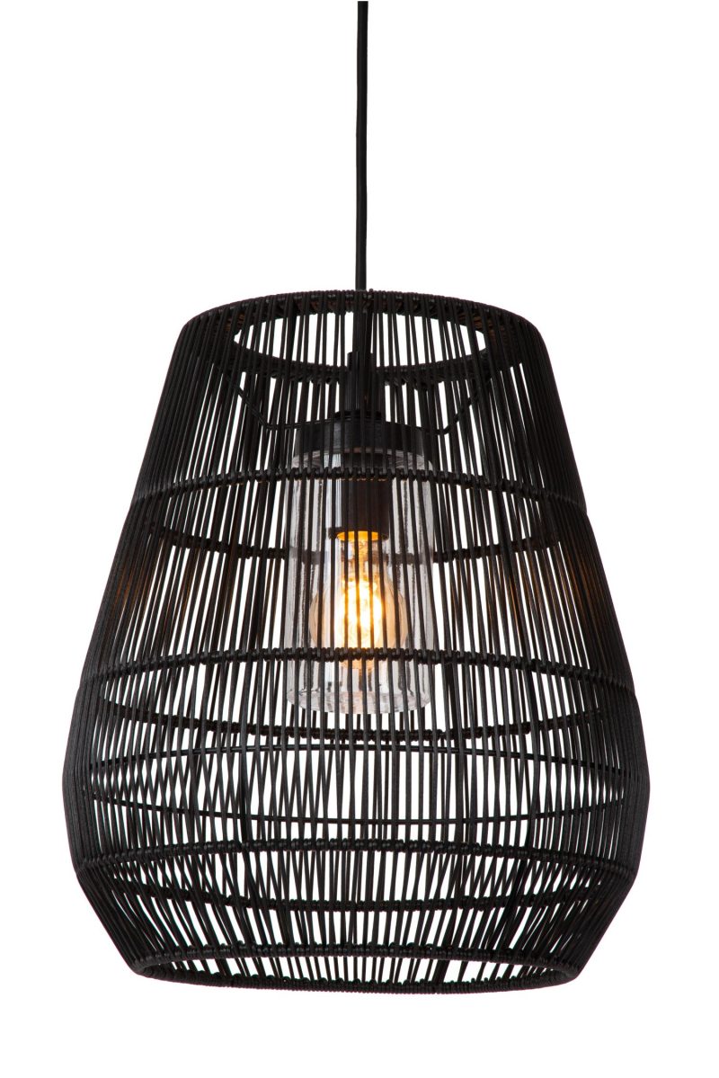 LUCIDE NERIDA - Außenpendelleuchte - Ø 35 cm - 1xE27 - Schwarz