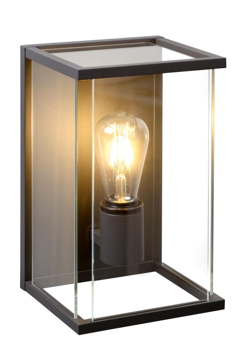 LUCIDE CLAIRE - Wandlamp Buiten - 1xE27 - IP54 - Antraciet