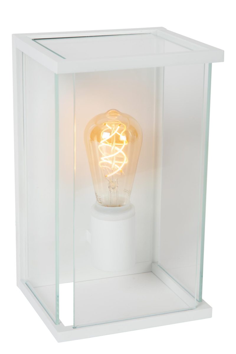 LUCIDE CLAIRE - Wandlamp Buiten - 1xE27 - IP54 - Wit