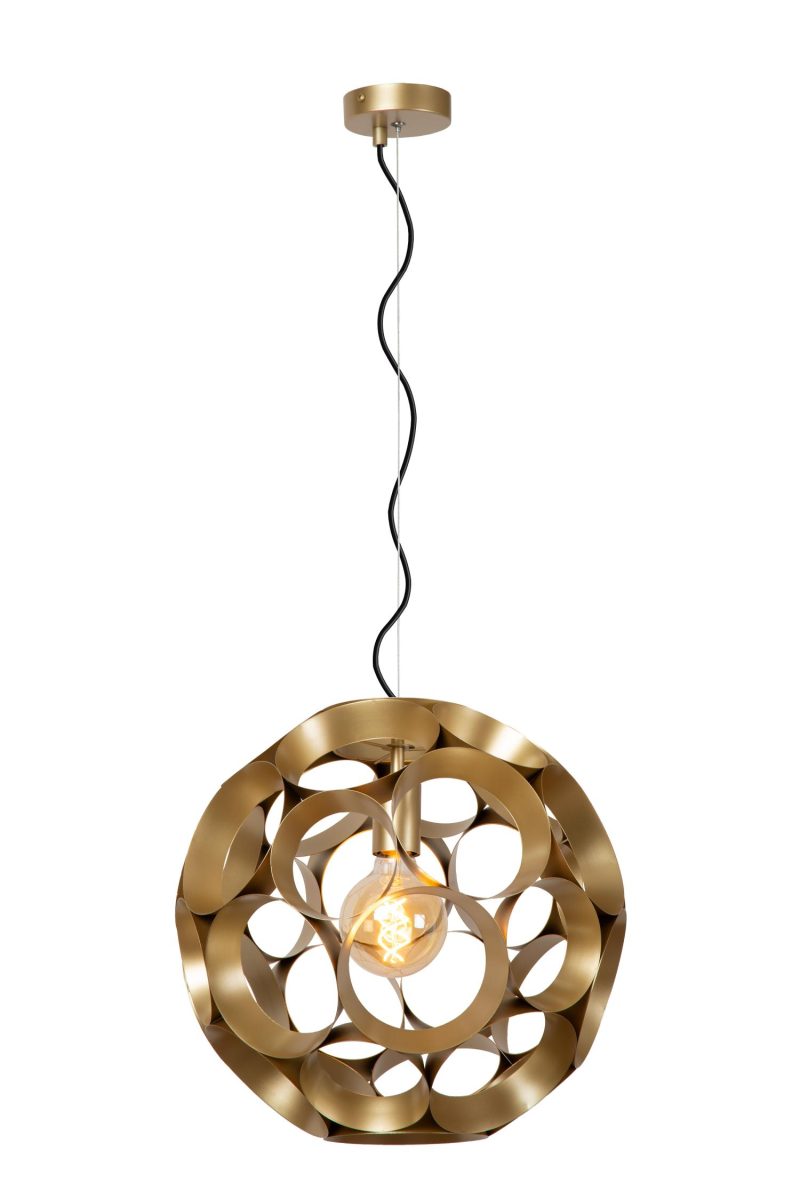 LUCIDE HANNELORE - Lampada a Sospensione - Ø 40 cm - 1xE27 - Oro Opaco / Ottone