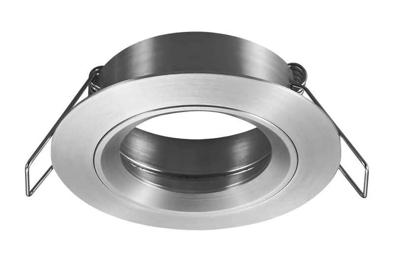Fantasia Saturn inbouwspot GU10 vast rond geborsteld aluminium 80mm
