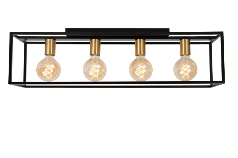 LUCIDE RUBEN - Ceiling Light - 4xE27 - Black