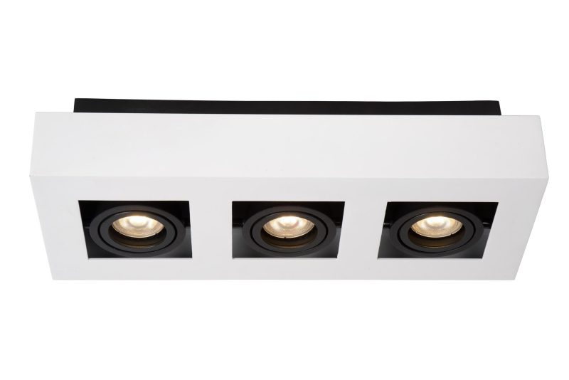 LUCIDE XIRAX - Faretto da Soffitto - LED Dim to Warm - GU10 - 3x5W 2200K/3000K - Bianco