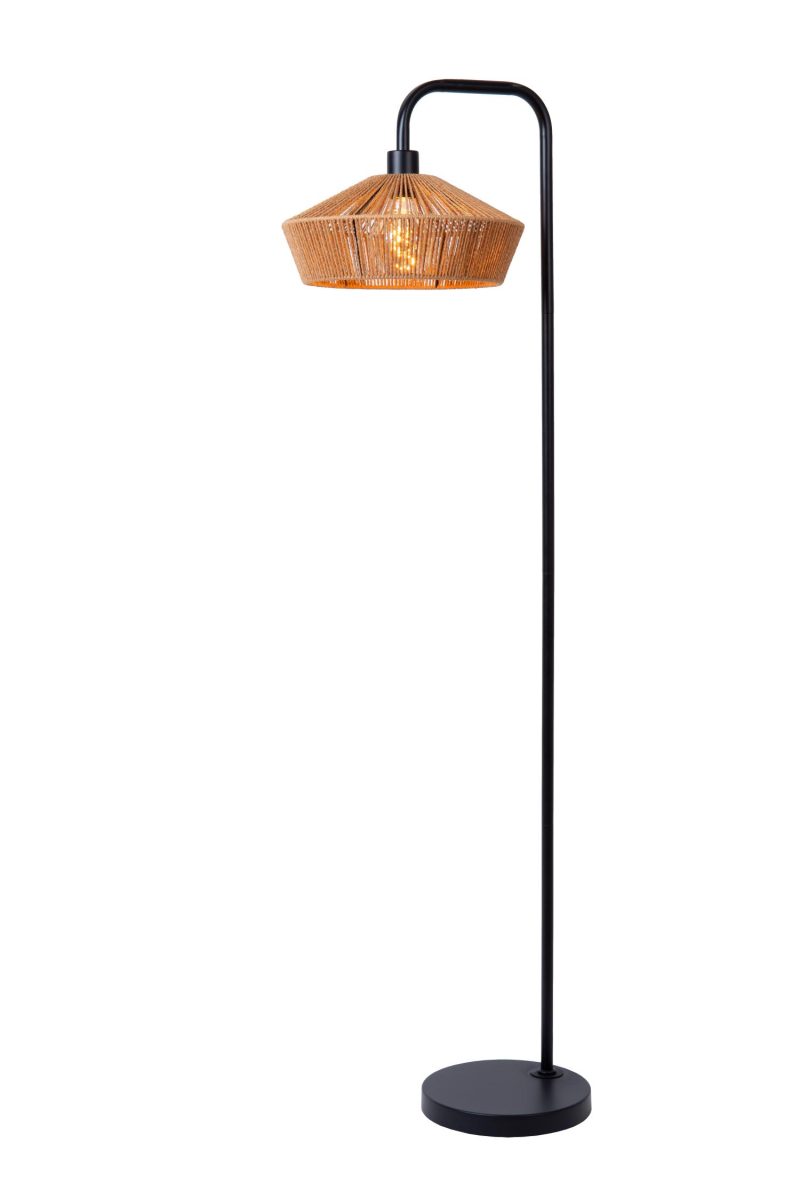 LUCIDE YUNKAI - Lampada da terra - Ø 40 cm - 1xE27 - Naturale
