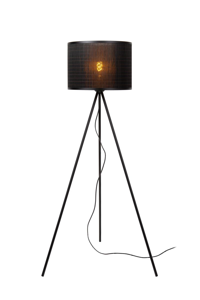 LUCIDE TAGALOG - Lampada da terra - Ø 55 cm - 1xE27 - Nera