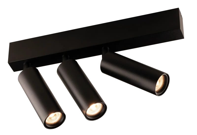 Fantasia Lopal plafondlamp LED 3-lichts richtbaar zwart, aluminium