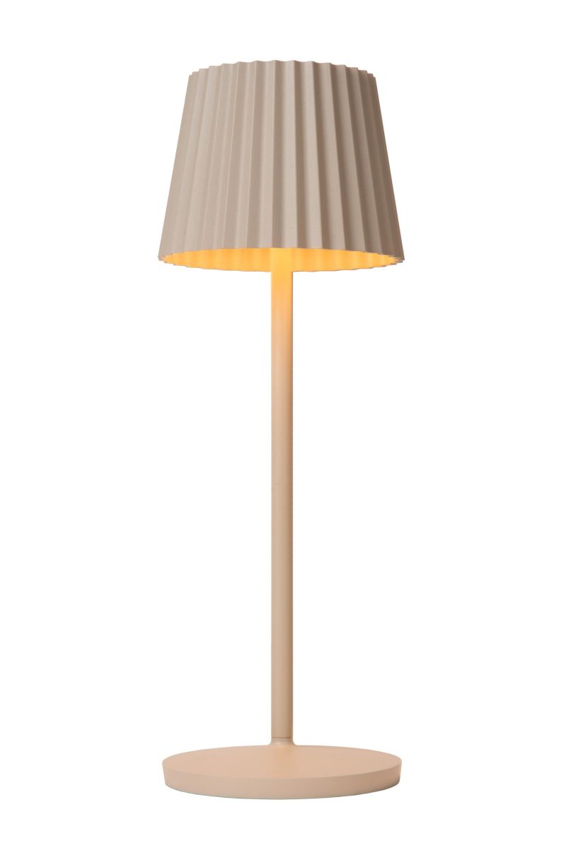 LUCIDE JUSTINE - Oplaadbare Tafellamp Buiten - Accu/Batterij - LED Dimb.