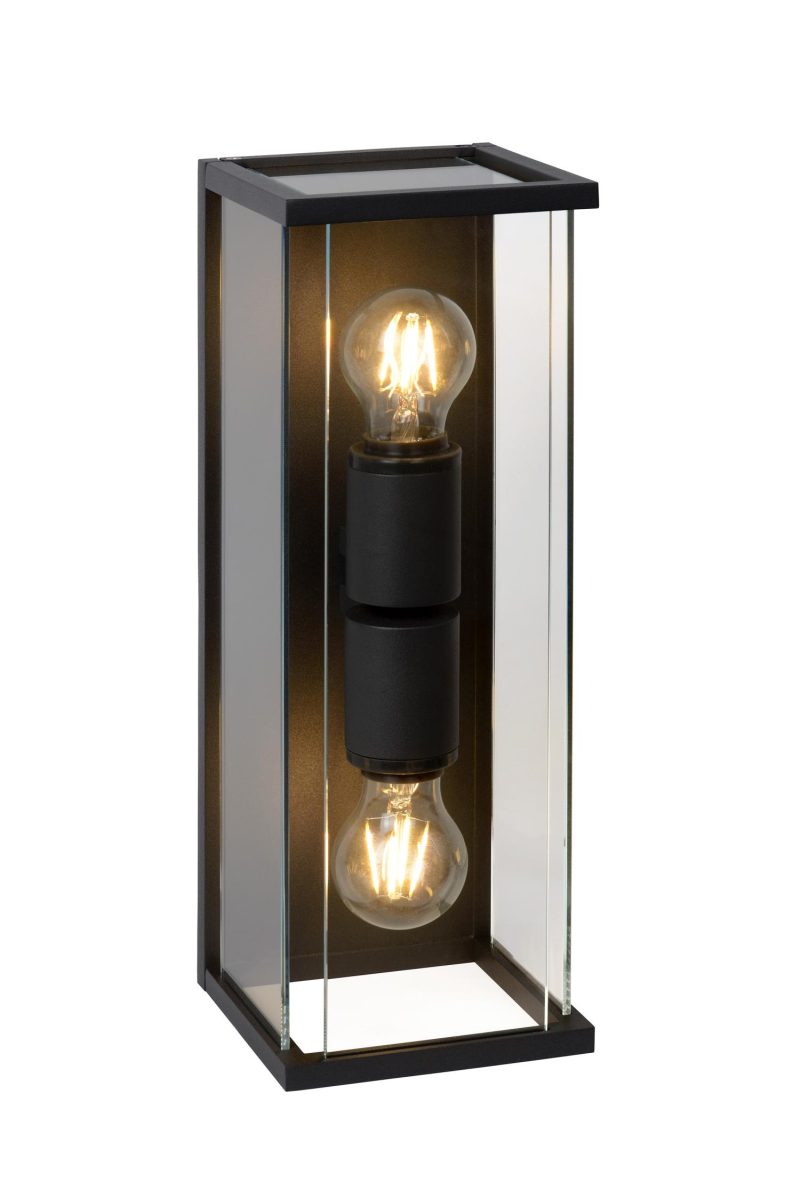 LUCIDE CLAIRE - Wandlamp Buiten - 2xE27 - IP54 - Antraciet