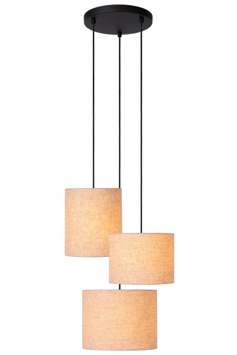 LUCIDE MAYA - Pendelleuchte - Ø 46 cm - 3xE27 - Beige