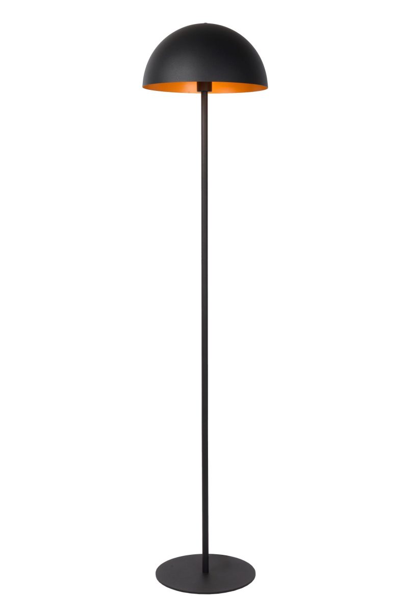 LUCIDE SIEMON - Lampada da terra - Ø 35 cm - 1xE27 - Nera