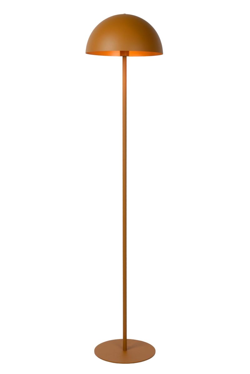 LUCIDE SIEMON - Lámpara de pie - Ø 35 cm - 1xE27 - Amarillo Mostaza