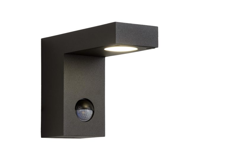 LUCIDE TEXAS-IR - Wandspot Buiten - LED - 1x7W 3000K - IP54 - Antraciet