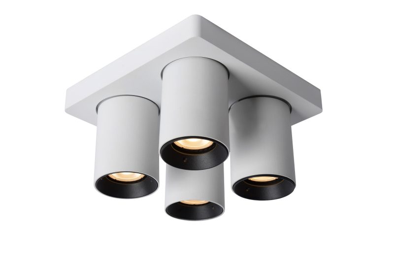 LUCIDE NIGEL - Faretto da Soffitto - LED Dim to warm - GU10 - 4x5W 2200K/3000K - Bianco