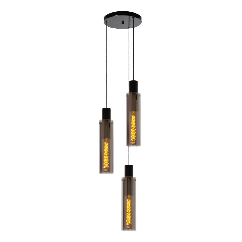 LUCIDE ORLANDO - Lampada a Sospensione - Ø 32 cm - 3xE27 - Fumé