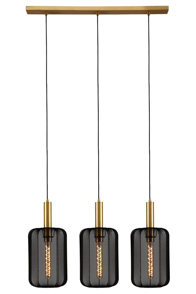 LUCIDE CORINA - Lampada a Sospensione - 3xE27 - Nera
