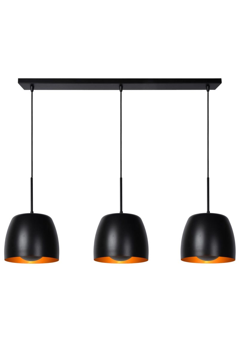 LUCIDE NOLAN - Hanglamp - 3xE27 - Zwart
