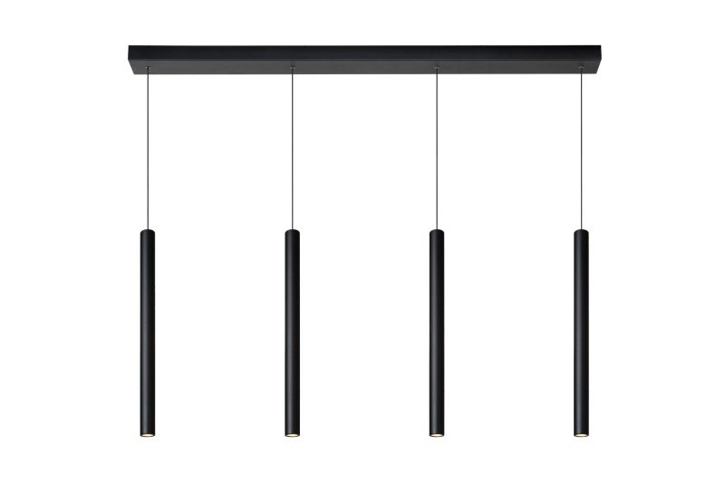 LUCIDE LORENZ - Pendelleuchte - LED Dimmbar - 4x4W 3000K - Schwarz