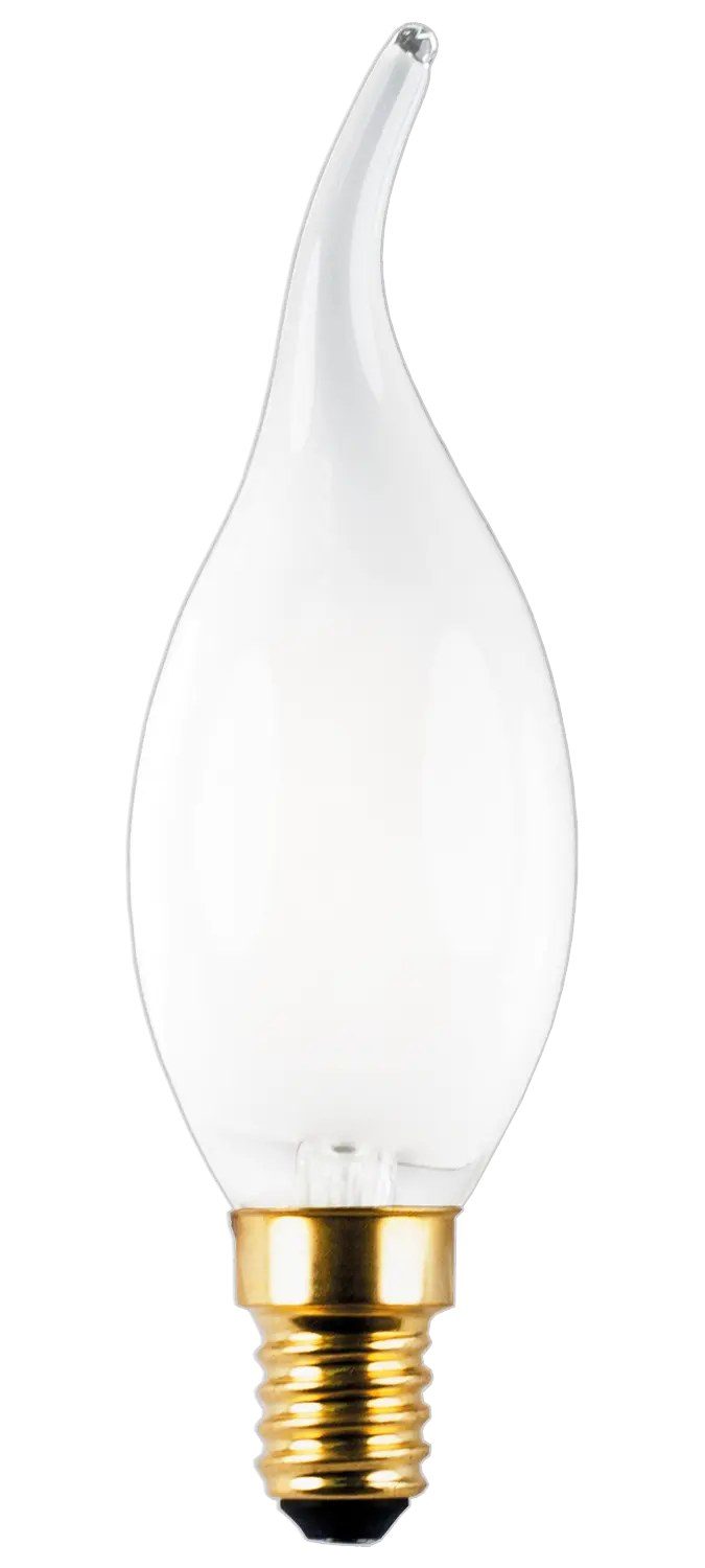 Fantasia Lampada candela LED C35 collo di cigno bianco opaco 2700K dimmerabile