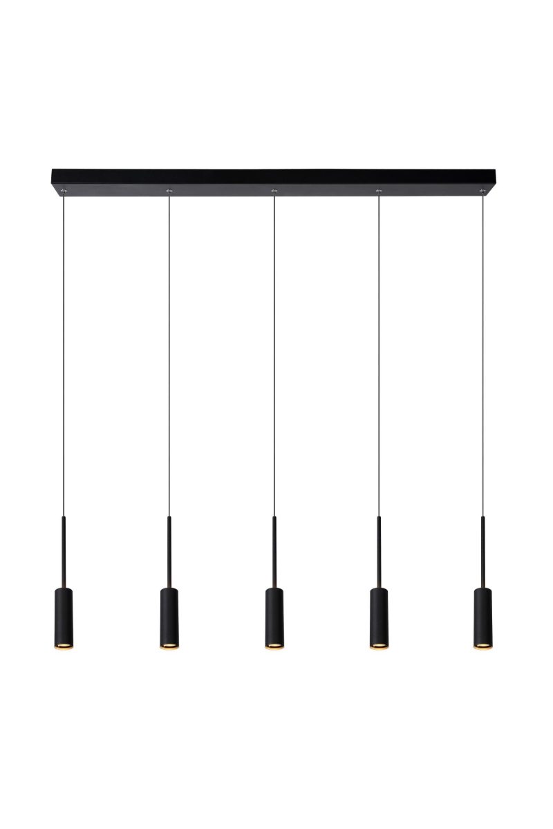 LUCIDE TUBULE - Lampada a Sospensione - LED - 5x7W 2700K - Nera