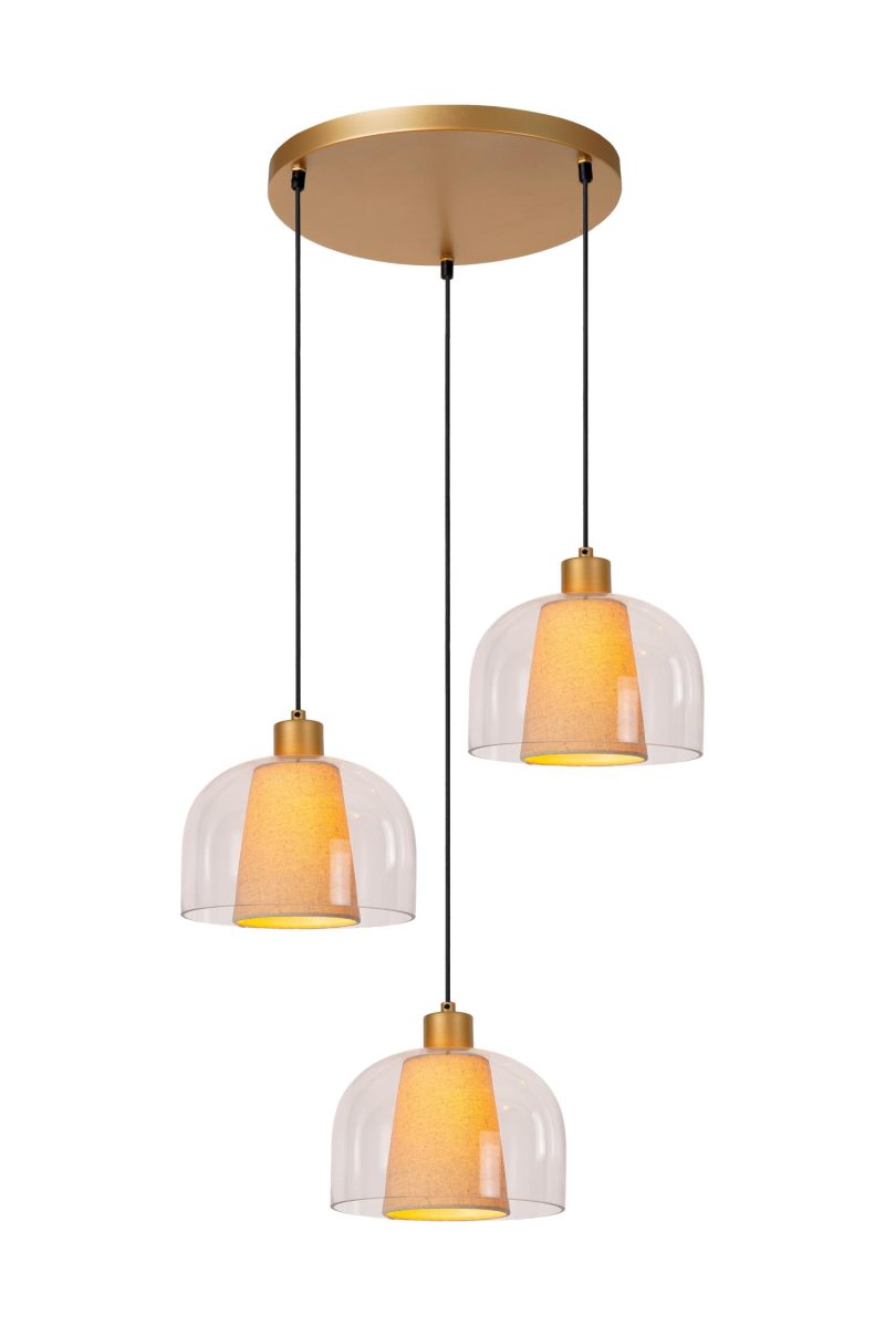 LUCIDE GUNHILD - Hanglamp - 3xE27 - Transparant
