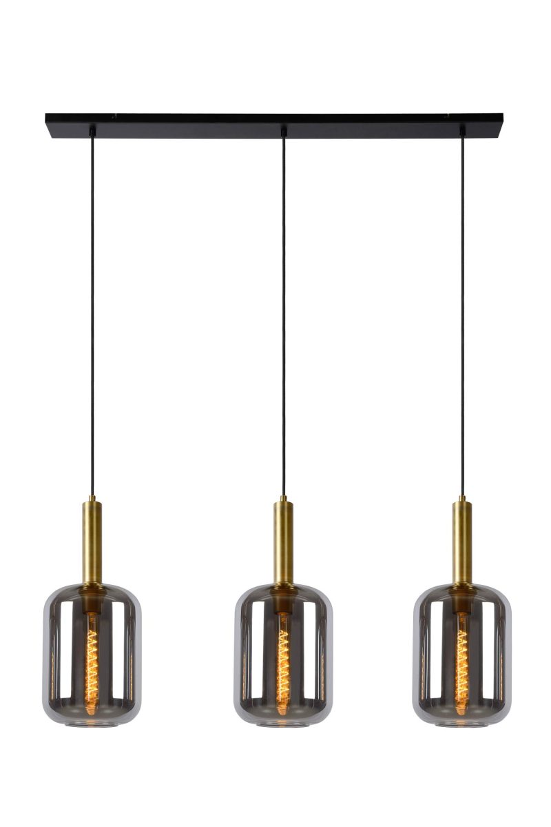 LUCIDE JOANET - Hanglamp - 3xE27 - Fumé