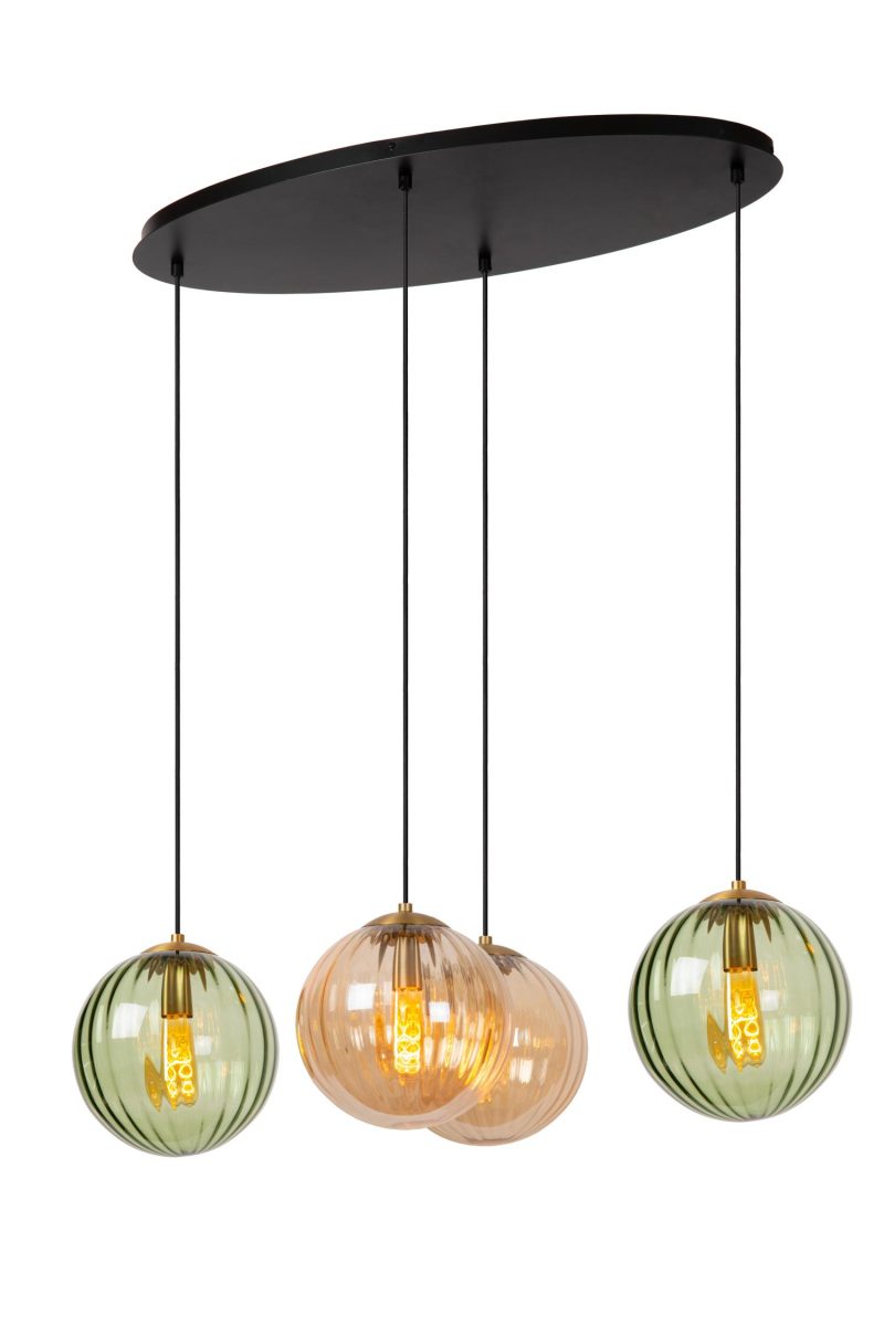 LUCIDE MONSARAZ - Suspension - 4xE27 - Vert