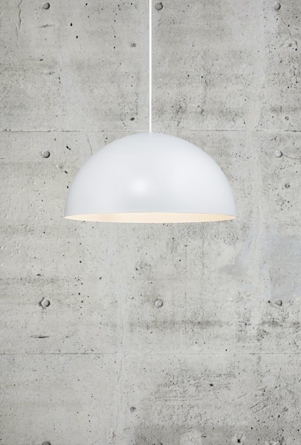 Nordlux Ellen 40 lampada a sospensione forma a cupola acciaio bianca E27
