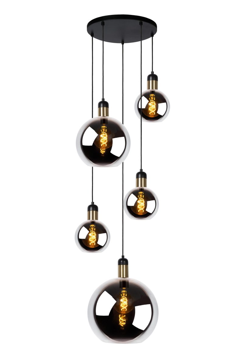 LUCIDE JULIUS - Hanglamp - 5xE27 - Fumé
