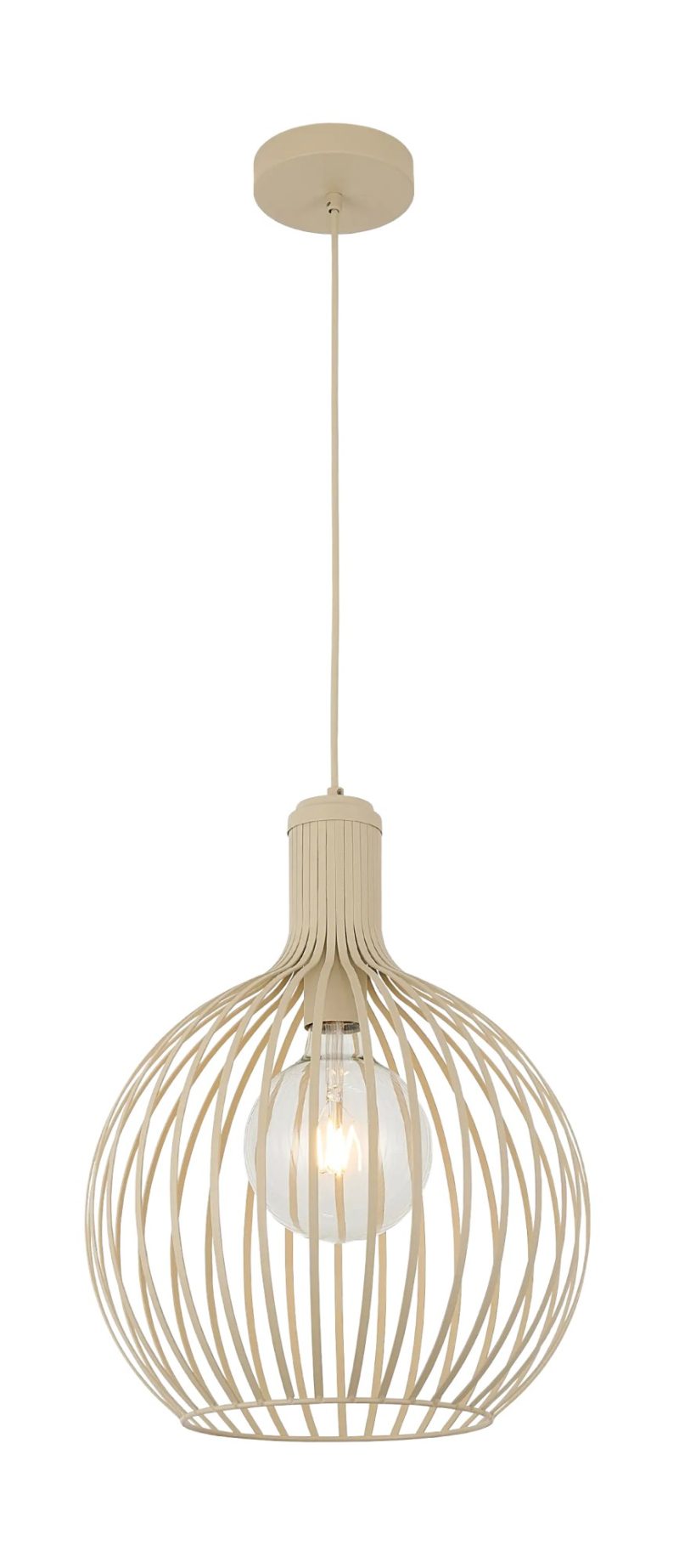 Fantasia RAGA Pendelleuchte beige Ø35 cm E27-Fassung