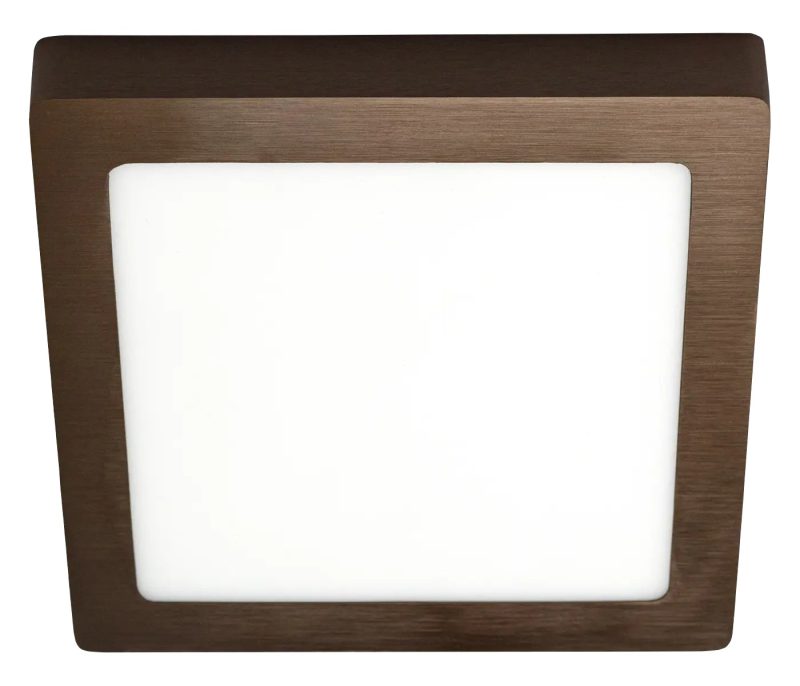 Fantasia Fluke LED Ceiling Light Square Brushed Bronze 18W