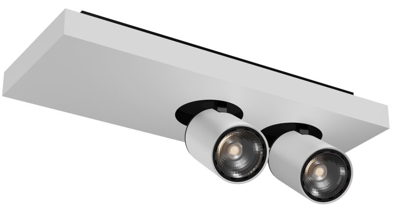 Fantasia Nysit spot de surface carré, 2 points GU10 dimmable
